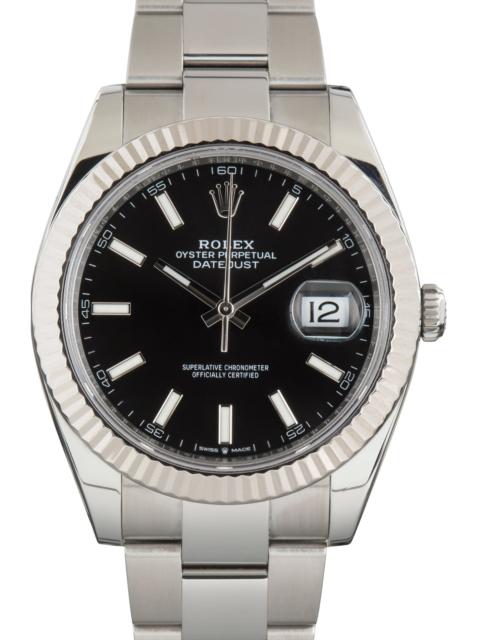 ROLEX Used Rolex Datejust 41 Ref 126334 Black Chromalight Dial