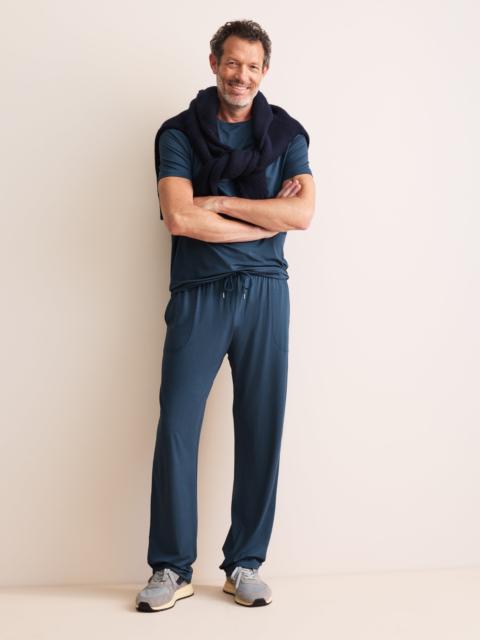 Derek Rose Basel Micro Modal Lounge Pants Ocean Blue
