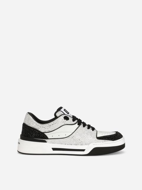 Dolce & Gabbana Calfskin New Roma sneakers with fusible rhinestones