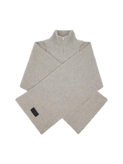 MM6 Maison Margiela Gray Fisherman Knit Camionneur Scarf