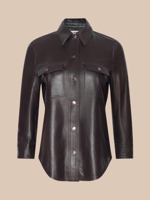 L'AGENCE Avina Leather Shirt