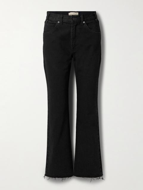 NILI LOTAN Calla Frayed High-rise Straight-leg Jeans
