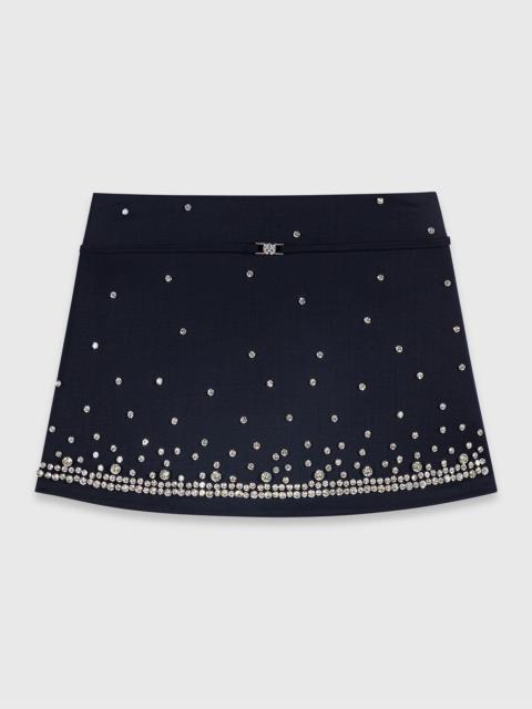 maje Rhinestone layered skort