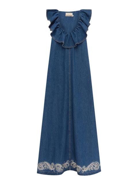 ALÉMAIS Jacones Denim Midi Dress