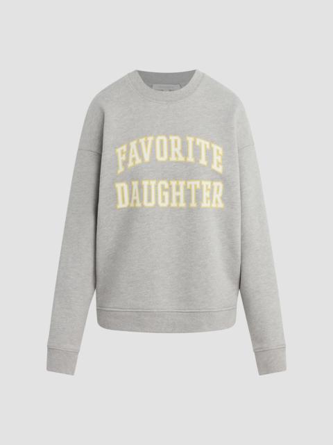 Favorite Daughter Women's Collegiate Cotton-Blend Sweatshirt - Heather Grey Golde