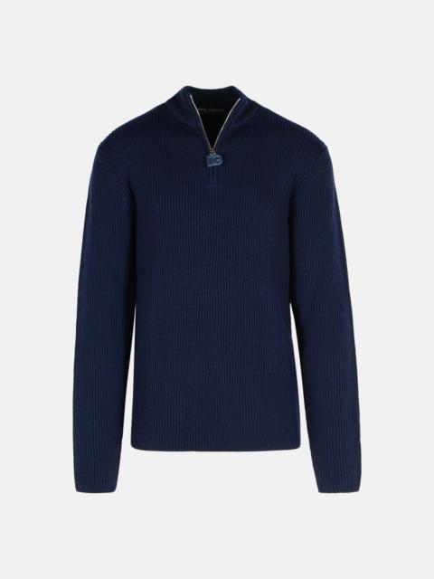 Dolce & Gabbana NAVY VIRGIN WOOL SWEATER