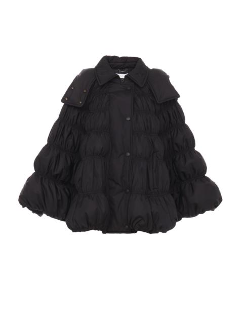 SHORT PUFFER CAPE COAT