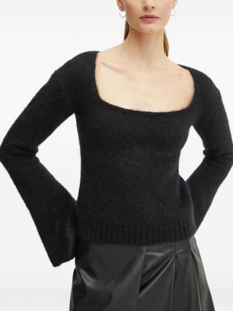 PINKO square-neck flared-sleeves sweater