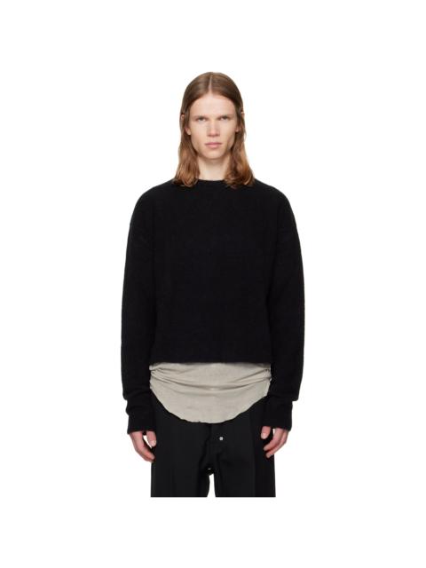 Rick Owens Black Tower Round Neck Sweater