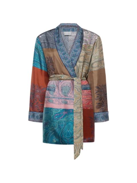 Pierre-Louis Mascia belted paisley-print kimono