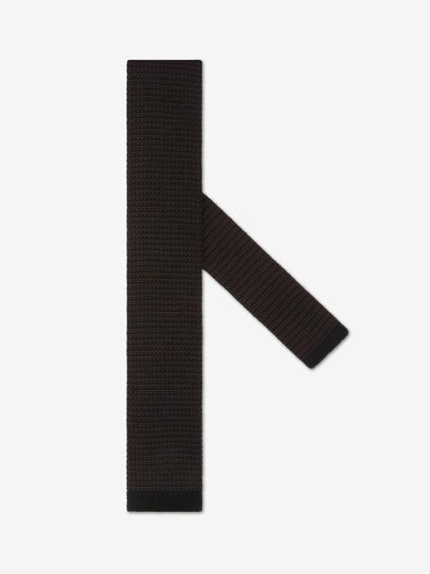 CORNELIANI Brown and black knit tie