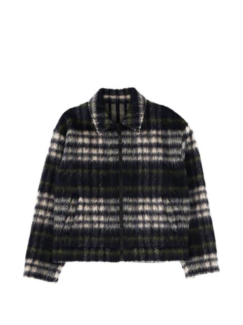 MSGM check-pattern zip-up jacket