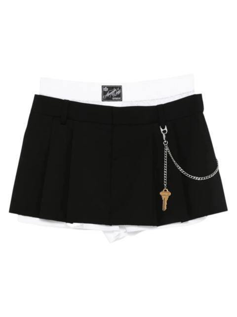 Alexander Wang Alexander Wang Chain Pre-Styled Pleated Short Black/White