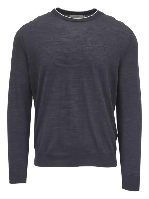 Canali trim-detail sweater