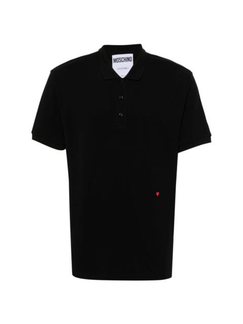 heart-embroidery polo shirt