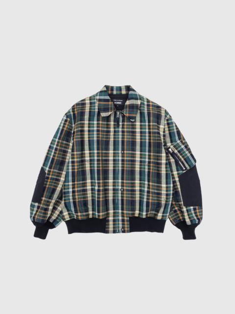 Comme des Garçons Homme COTTON LINEN CHECK TRIPLE LAYER JACKET