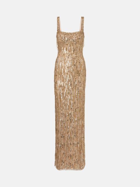 JENNY PACKHAM Fleur sequined gown