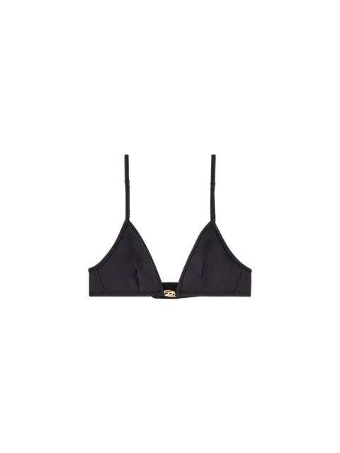 Diesel TRIANGLE BRA IN NYLON WITH OVAL D DETAIL