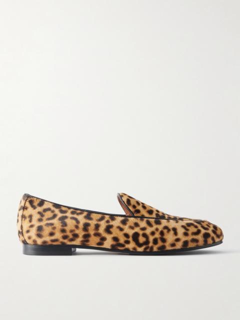 AQUAZZURA Leopard-print Calf Hair Loafers