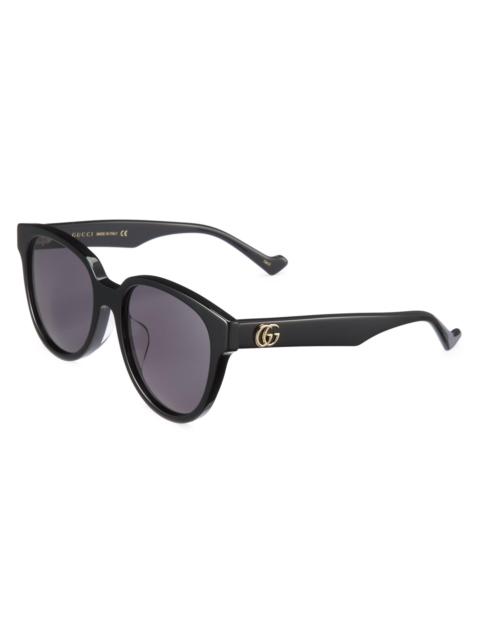 GUCCI Women's 53MM Round Oval Panthos Sunglasses - Black