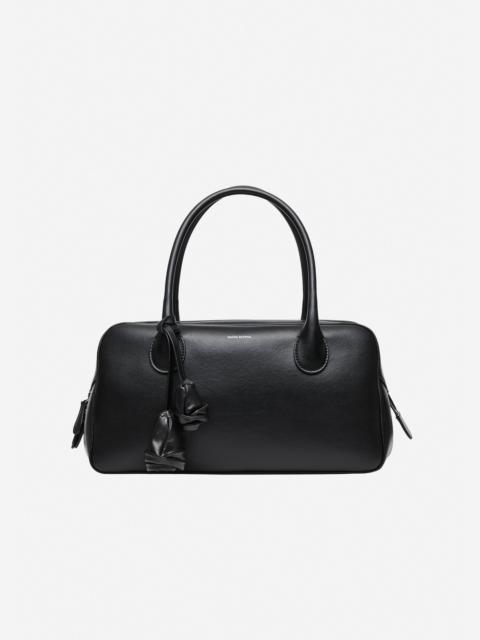 MAGDA BUTRYM Brigitte in black leather with flower charm