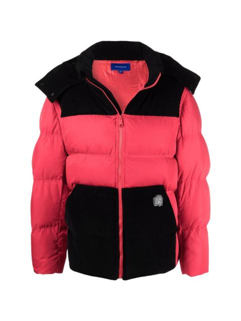 ADER error colour-block panelled padded jacket