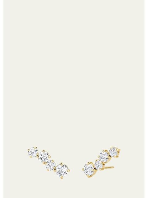 VRAI 14K Yellow Gold Lab-Grown Diamond Cosmos Stud Earrings