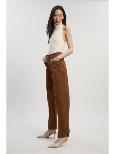 KAREN MILLEN Suede Utility Trousers