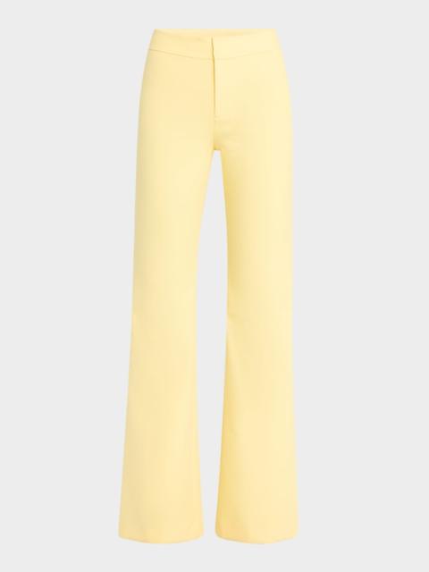 Alice + Olivia Andrew Mid-Rise Bootcut Slim Pants