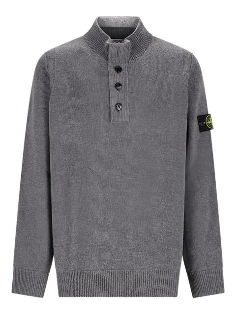 Stone Island buttoned long-sleeve polo shirt