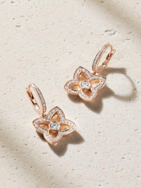 De Beers Lotus by DE BEERS 18-karat rose gold diamond earrings Rose gold