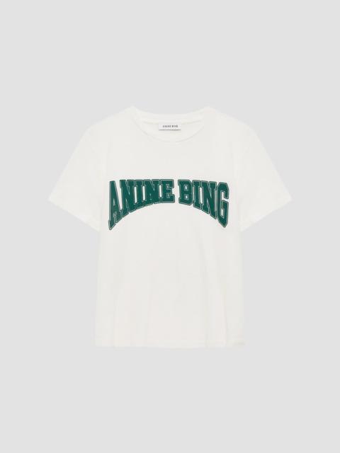 ANINE BING Women's Shelley Cotton Crop T-Shirt - Ecru