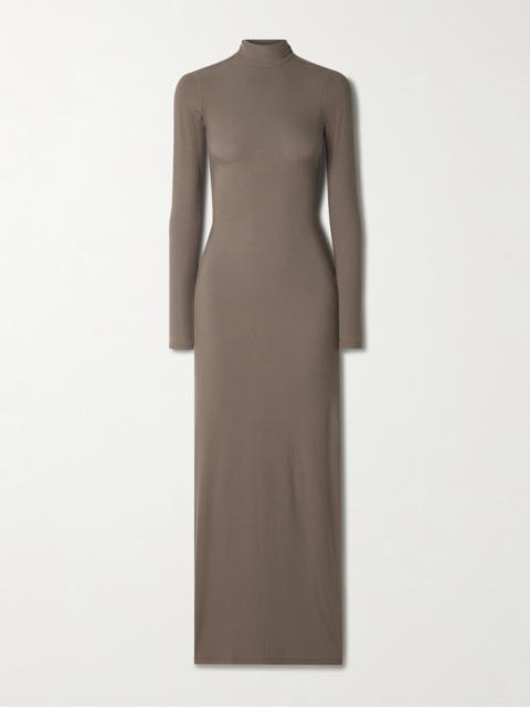 SKIMS Soft Lounge Ribbed Mock Neck Long Stretch-modal Dress