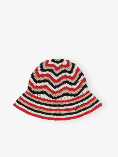 GANNI COTTON CROCHET BUCKET HAT
