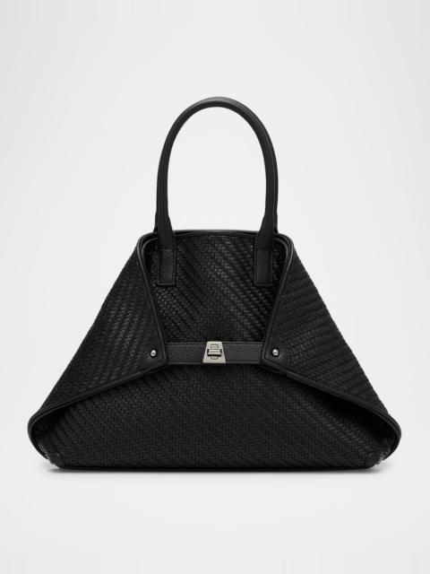 AKRIS Ai Small Plaid Braided Top-Handle Bag