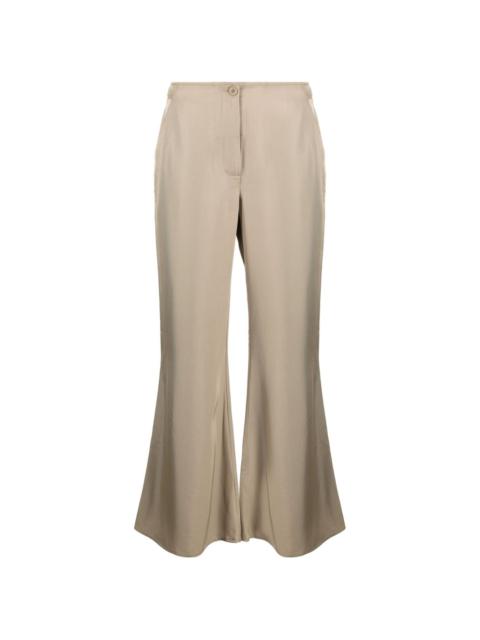 high-waist flared trousers