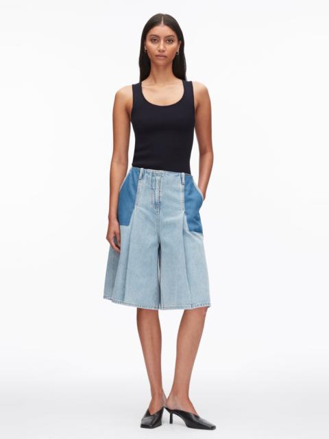 3.1 Phillip Lim Ghost Patch Lightweight Denim Bermuda Shorts