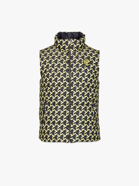 MCM Men’s Cubic Monogram Print Reversible Vest in ECONYL®