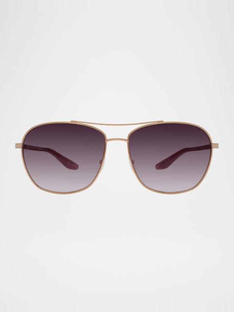 BARTON PERREIRA Sully Aviator Titanium Sunglasses