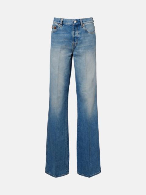 GUCCI Horsebit mid-rise flared jeans