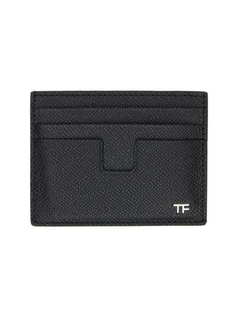 TOM FORD Black Small Grain Leather Card Holder