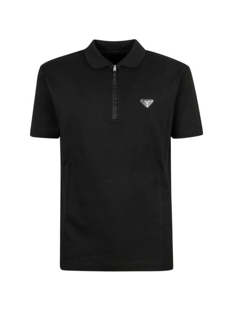 Prada zip logo polo shirt