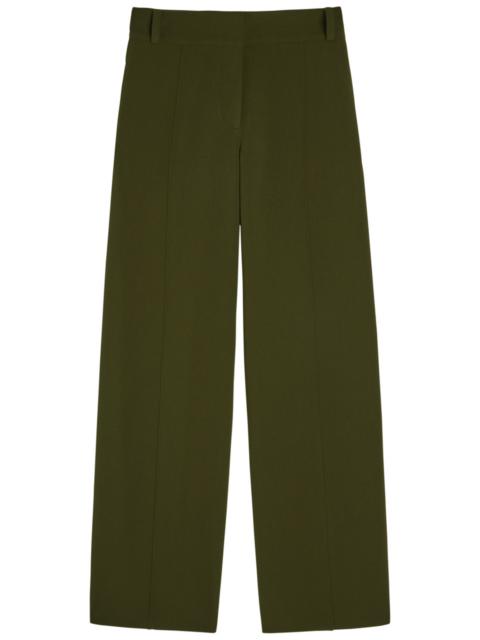Another Tomorrow Another Tomorrow Wide-leg Stretch-wool Trousers