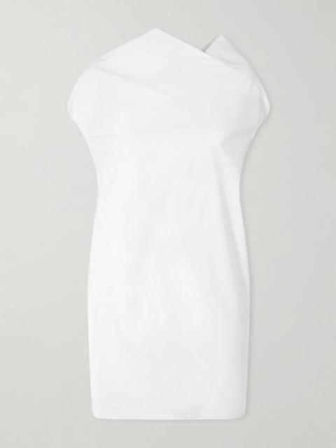 KHAITE Tatia Draped Cotton-poplin Mini Dress