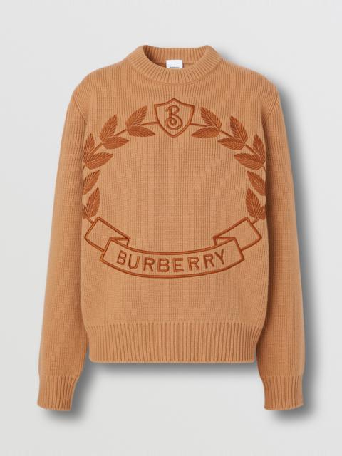 Burberry Oak Leaf Crest Wool Cashmere Sweater