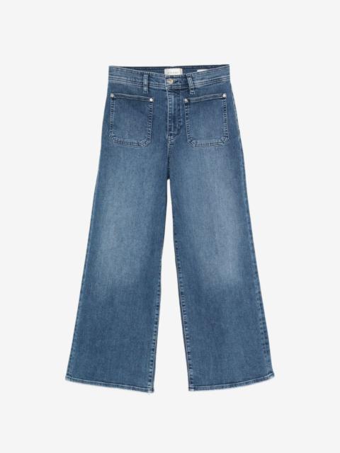 FRAME Le Slim Palazzo Crop patch-pocket jeans