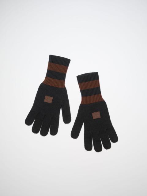 Acne Studios Wool face gloves - Black/brown