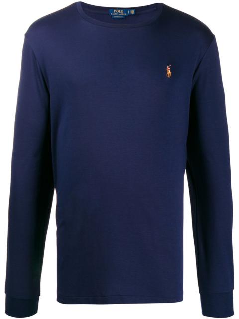 Polo Ralph Lauren logo embroidered long-sleeve T-shirt