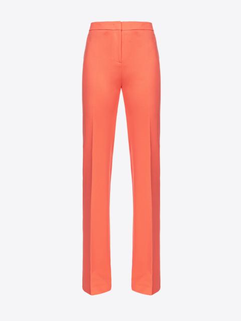 PINKO FLARED STRETCH TECHNICAL TROUSERS