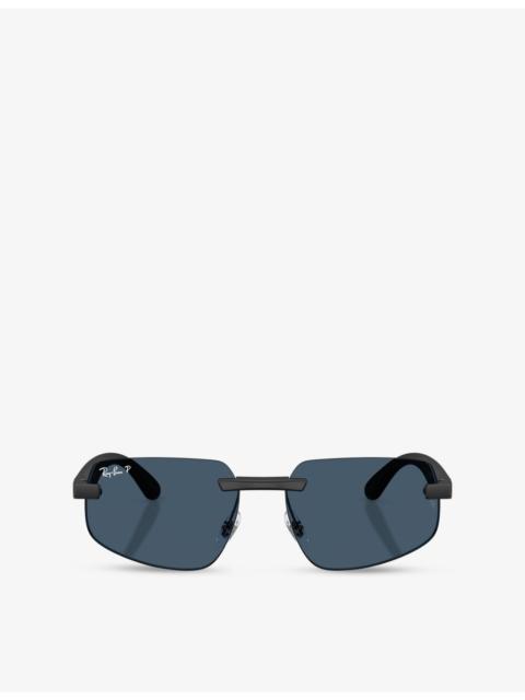 Ray-Ban RB4475 Irregular-Frame Peek Sunglasses